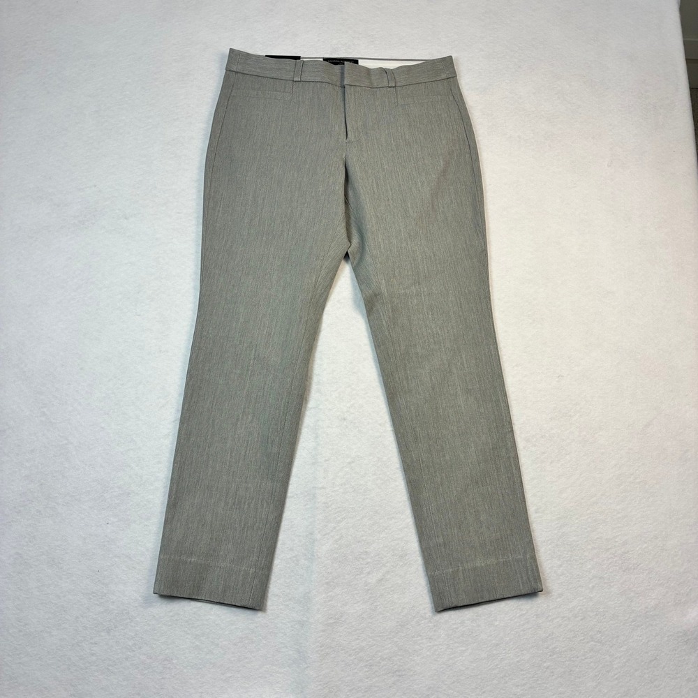 Banana Republic Sloan Slim Ankle Pants Stretch Machine Washable Gray Career 4P